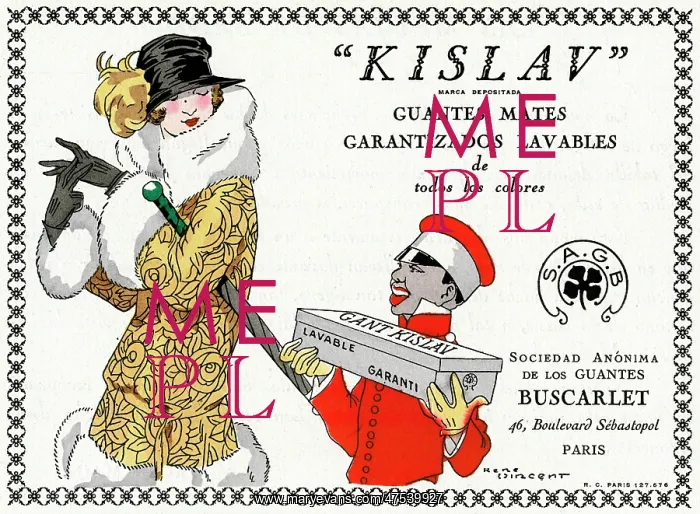 : Advertisement for Kislav gloves 1924 : Advertisement for Kislav gloves 1924
