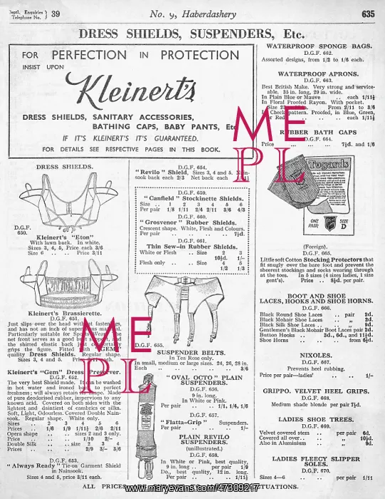 : Advert for kleinert lightweight bra 1938 : Advert for kleinert lightweight bra 1938