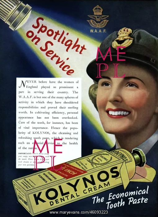 : Advert for Kolynos toothpaste 1942 : Advert for Kolynos toothpaste 1942