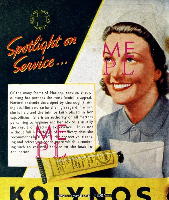 : Advertisement for Kolynos toothpaste : Advertisement for Kolynos toothpaste