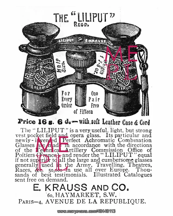  : Advertisement for Krauss's opera glasses