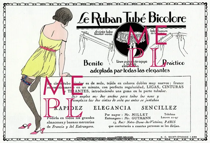 : Advertisement for ladies garter : Advertisement for ladies garter