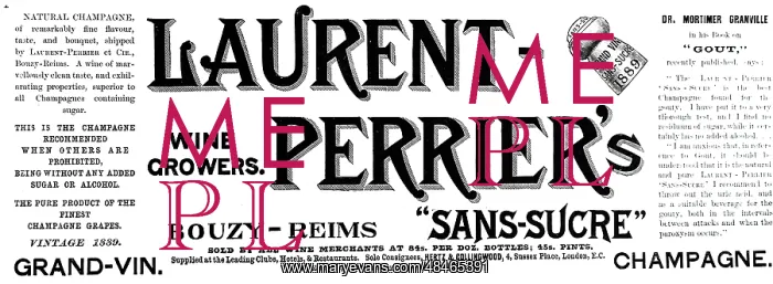 : An advertisement for Laurent Perrier's wine : An advertisement for Laurent Perrier's wine