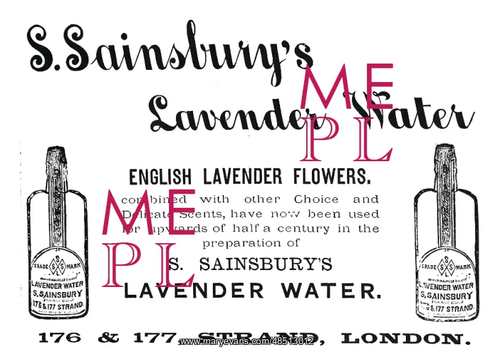 : An advertisement for lavender water : An advertisement for lavender water