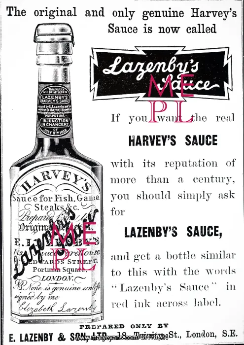 : An advertisement for Lazenby's sauce : An advertisement for Lazenby's sauce