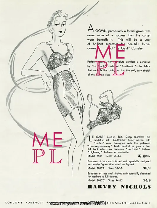 : Advert for Le Gant corsets 1937 : Advert for Le Gant corsets 1937