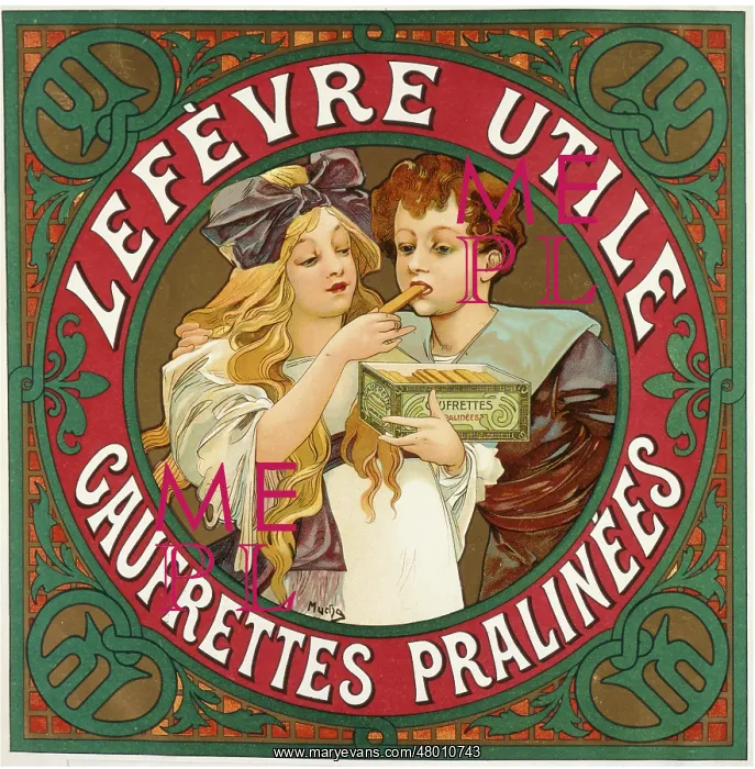 : Advertisement for Lefevre Utile biscuits : Advertisement for Lefevre Utile biscuits