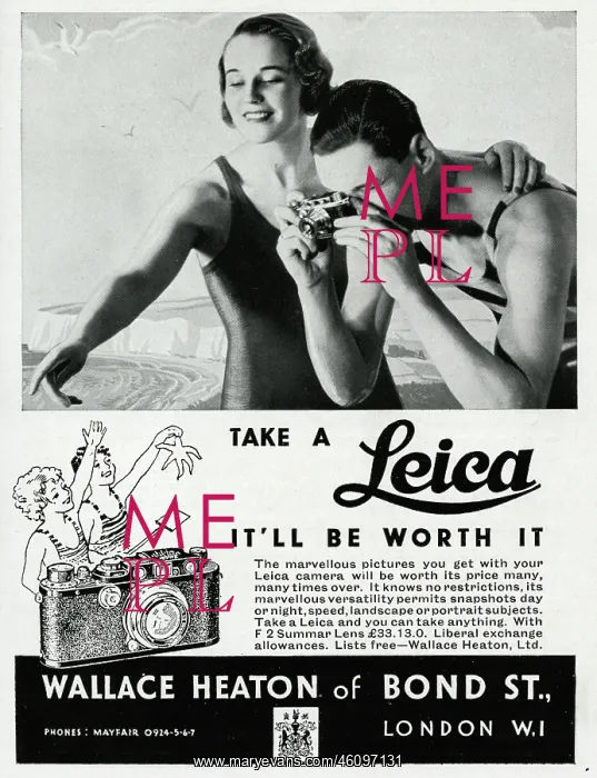 : Advert for Leica cameras 1934 : Advert for Leica cameras 1934