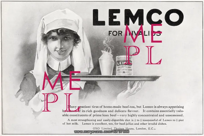 : Advert for Lemco - Extract of Beef 1922 : Advert for Lemco - Extract of Beef 1922