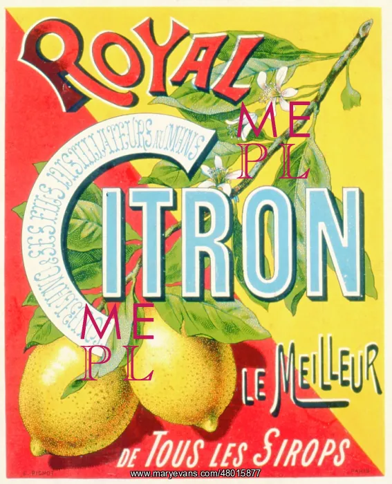 : Advertisement for lemon syrup or juice : Advertisement for lemon syrup or juice