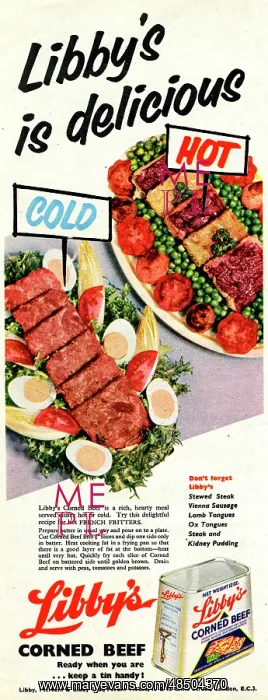  : Advertisement, Libby's Corned Beef