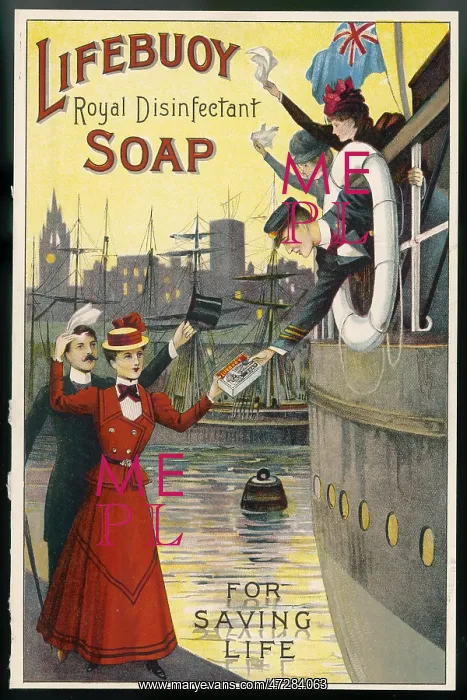 : Advert for Lifebuoy soap 1890s : Advert for Lifebuoy soap 1890s