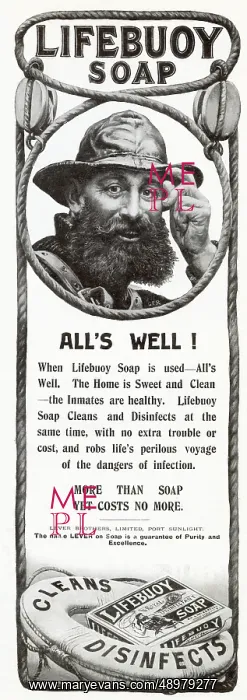 : Advert for Lifebuoy Soap 1909 : Advert for Lifebuoy Soap 1909
