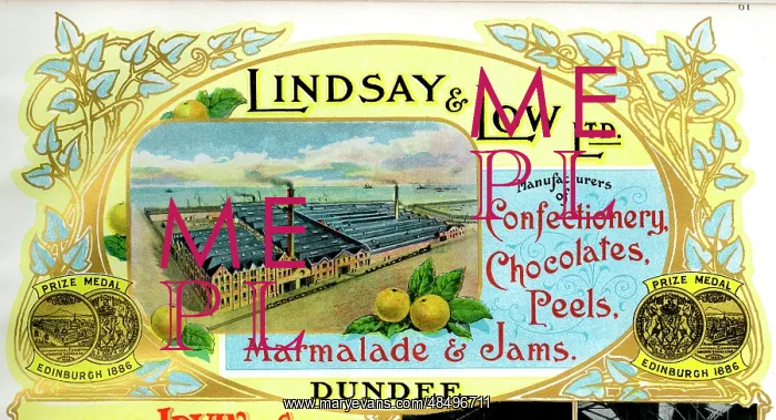 : Advert, Lindsay & Low Ltd, Confectionery, Dundee : Advert, Lindsay & Low Ltd, Confectionery, Dundee