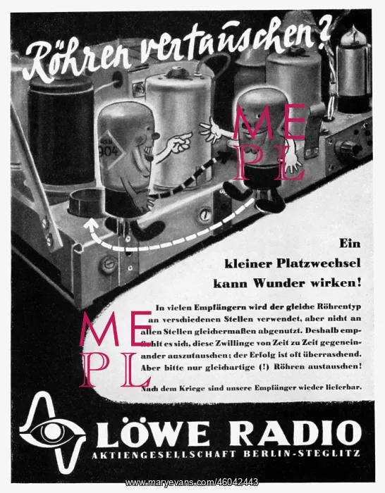 : advertising, Loew Radios, Berlin, advert, Germany : advertising, Loew Radios, Berlin, advert, Germany