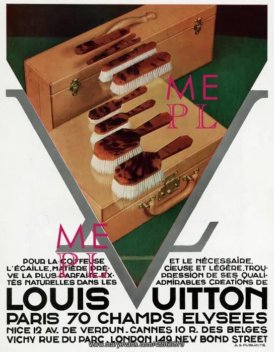 : Advertisement for Louis Vuitton hairbrushes : Advertisement for Louis Vuitton hairbrushes