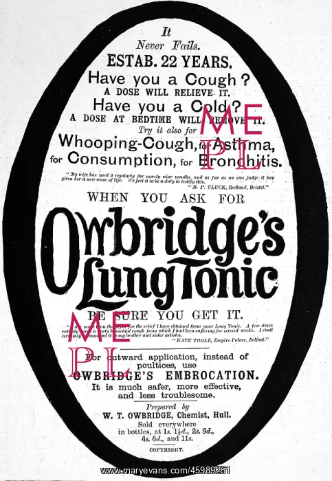  : Advertisement for lung tonic