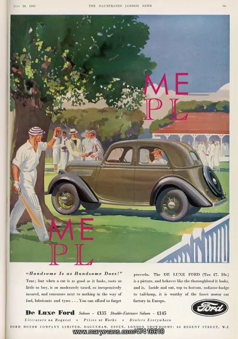 : ADVERT FOR DE LUXE FORD : ADVERT FOR DE LUXE FORD