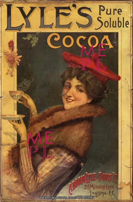 : Advert for Lyle's Pure Soluble Cocoa : Advert for Lyle's Pure Soluble Cocoa