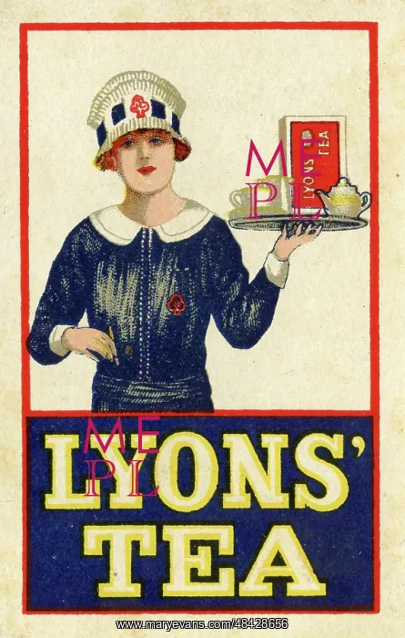  : Advert, Lyons Tea House, waitress known as a Nippy
