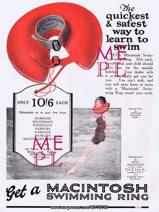  : Advert for the Macintosh Swimming Ring, 1926