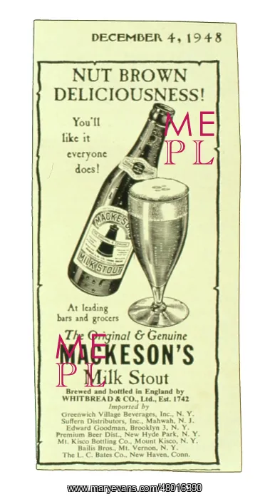 : Advertisement for Mackeson's Milk Stout : Advertisement for Mackeson's Milk Stout