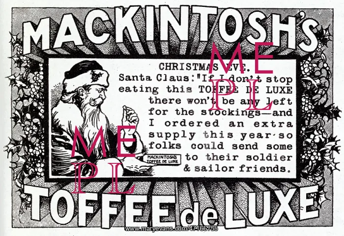 : Advert for Mackintosh's Toffee de Luxe, 1914 : Advert for Mackintosh's Toffee de Luxe, 1914
