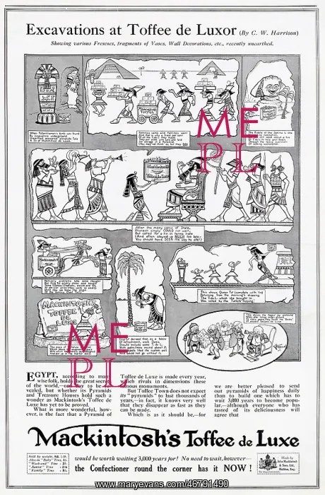 : Advert for Mackintosh's Toffee de Luxe 1923 : Advert for Mackintosh's Toffee de Luxe 1923