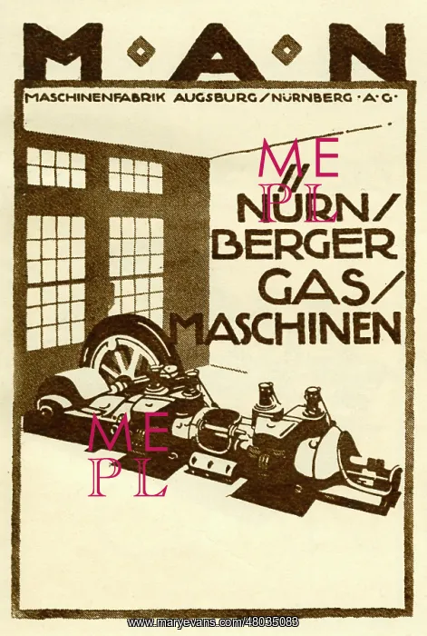 : An advertisement for MAN gas machinery : An advertisement for MAN gas machinery