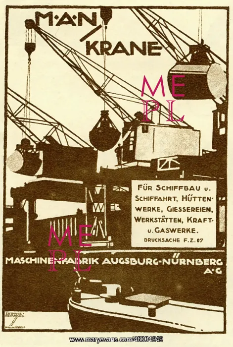 : An advertisment for MAN industrial cranes : An advertisment for MAN industrial cranes