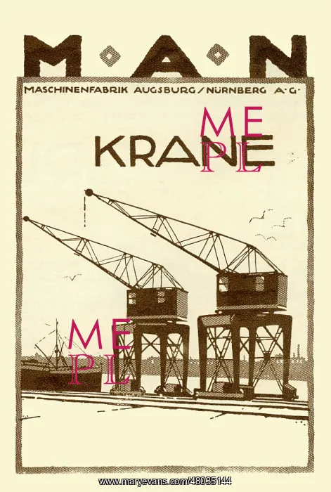 : An advertisement for MAN industrial cranes : An advertisement for MAN industrial cranes