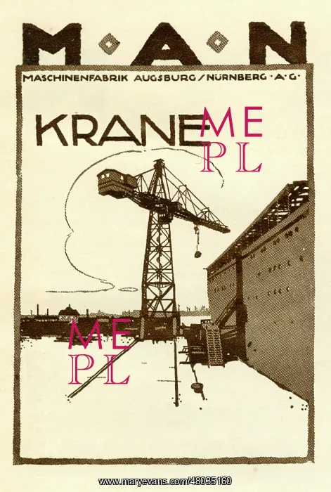  : An advertisement for MAN industrial cranes