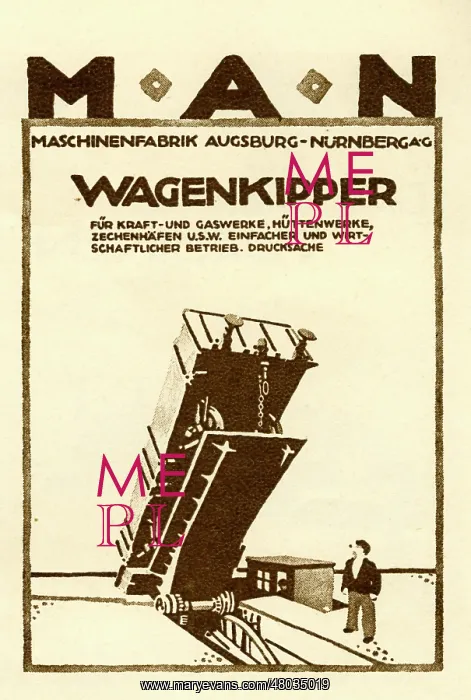 : An advertisement for MAN industrial trailers : An advertisement for MAN industrial trailers