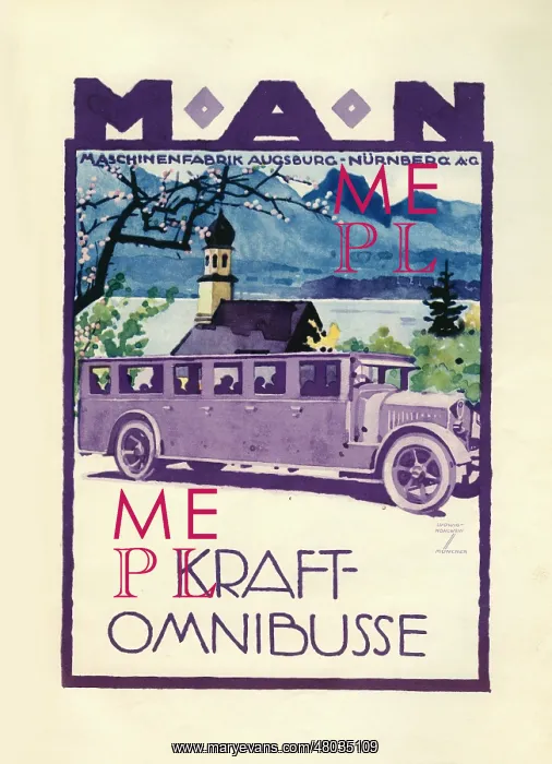 : An advertisement for MAN Kraft omnibuses : An advertisement for MAN Kraft omnibuses