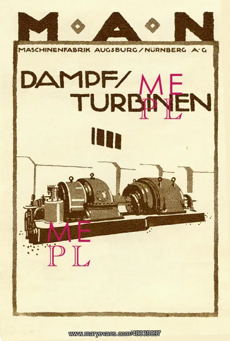 : An advertisement for MAN steam turbines : An advertisement for MAN steam turbines