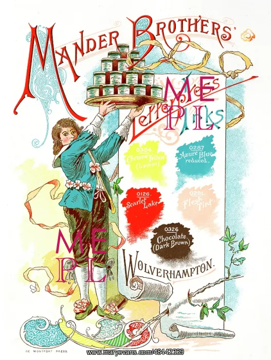  : Advert, Mander Brothers, Wolverhampton, Letterpress Inks