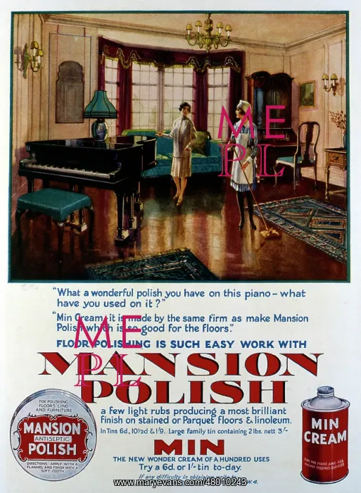 : Advertisement for Mansion Polish and Min Cream : Advertisement for Mansion Polish and Min Cream