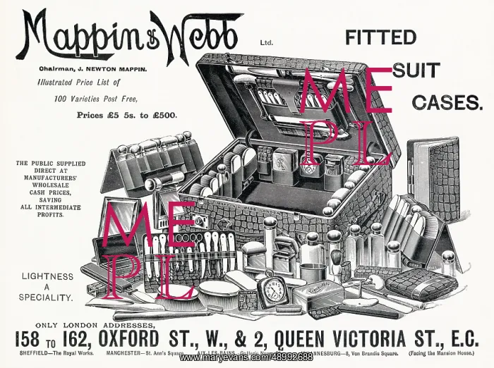 : Advert for Mappin & Webb dressing case 1901 : Advert for Mappin & Webb dressing case 1901