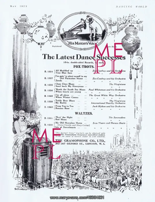 : Advert for His Master's Voice latest dance successes : Advert for His Master's Voice latest dance successes