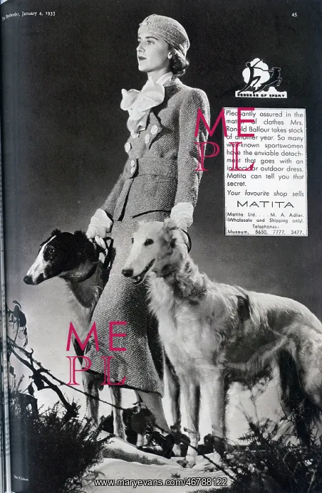 : Advertisement for Matita with Mrs Balfour : Advertisement for Matita with Mrs Balfour