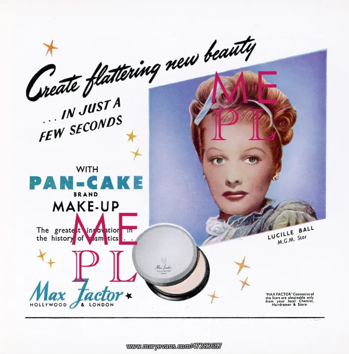 : Advert for Max Factor 1946 : Advert for Max Factor 1946