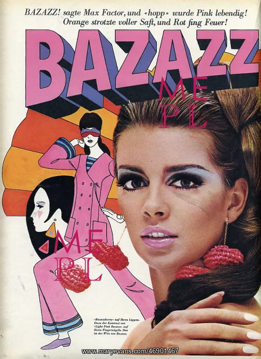 : Advert for Max Factor in German Elle magazine, 1st April 196 : Advert for Max Factor in German Elle magazine, 1st April 196