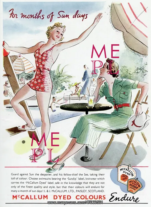 : Advert for McCallum colour dyes 1937 : Advert for McCallum colour dyes 1937
