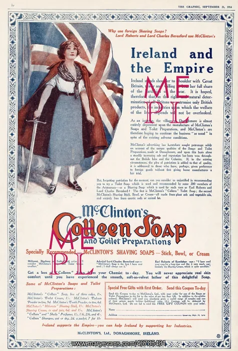 : Advert for McClinton's Colleen Soap 1914 : Advert for McClinton's Colleen Soap 1914