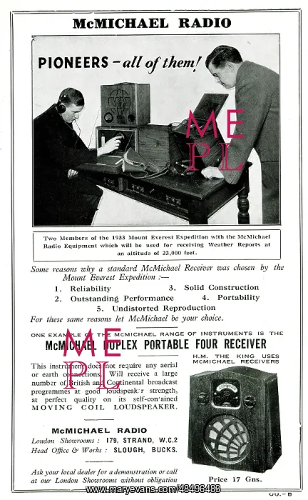 : Advert, McMichael Radio : Advert, McMichael Radio