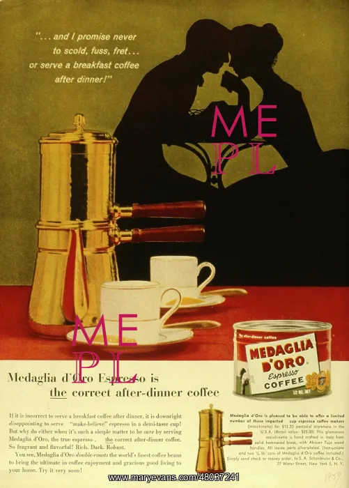 : Advertisement for Medaglia d'Oro Espresso coffee : Advertisement for Medaglia d'Oro Espresso coffee