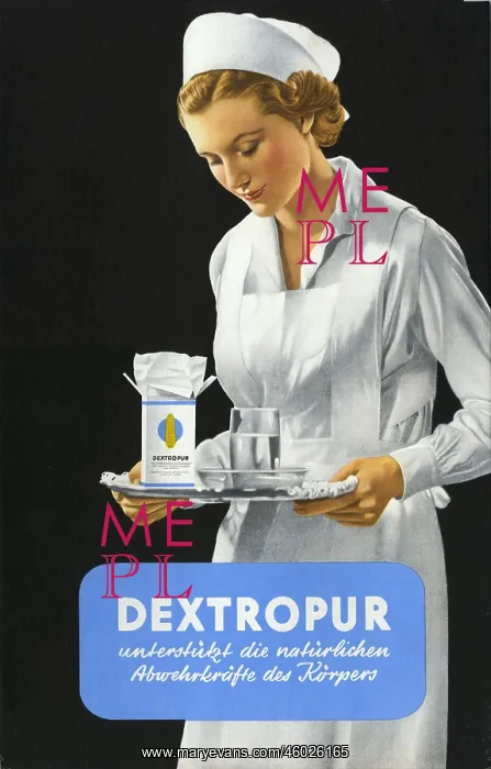 : advertising, medicine, Dextropur glucose, nurse : advertising, medicine, Dextropur glucose, nurse