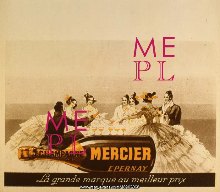 : Advertisement for Mercier champagne : Advertisement for Mercier champagne