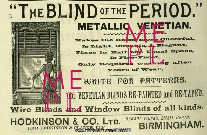 : Advertisement, Metallic Venetian Blinds : Advertisement, Metallic Venetian Blinds