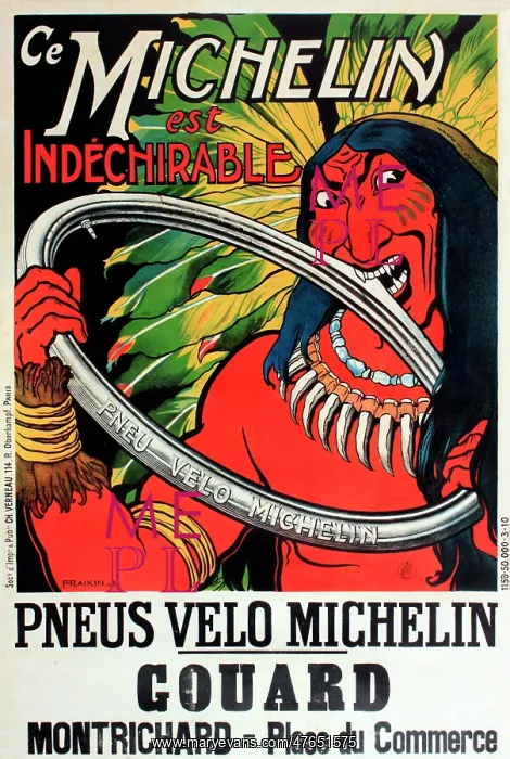: Advertisement for Michelin bicycle tyres : Advertisement for Michelin bicycle tyres